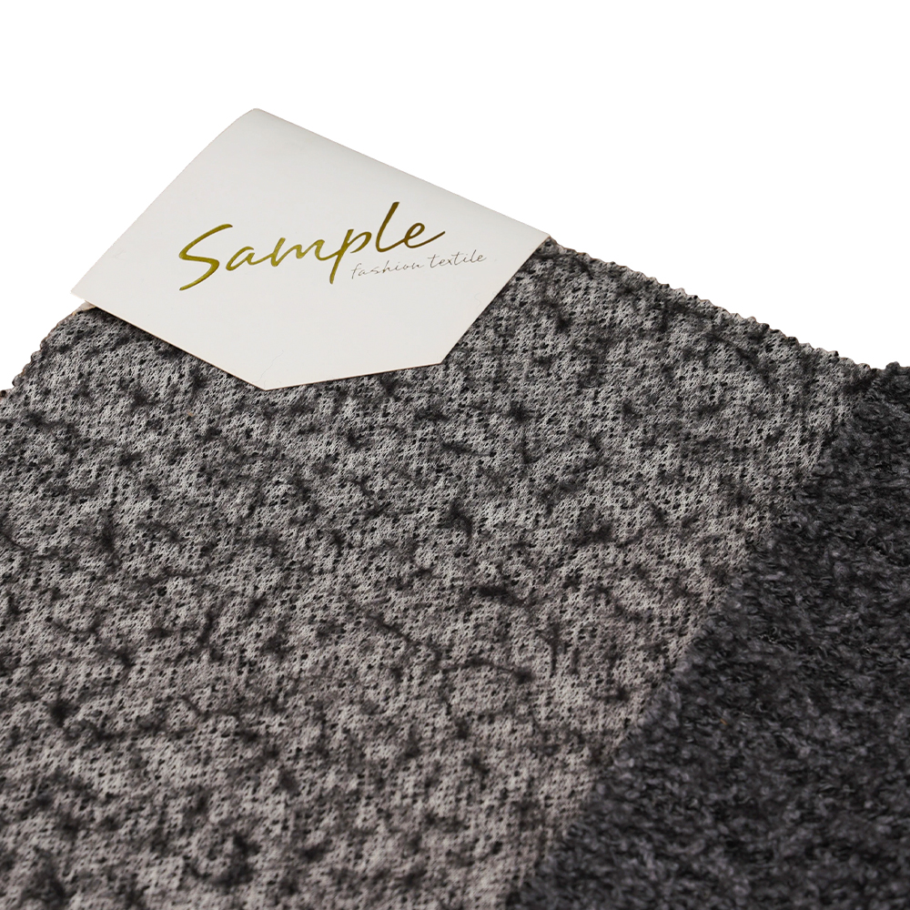 40 % villaa, 60 % polyesteriä, 750 G/M, musta ja harmaa, Bali-neulottu villakangas, ML-70165440-75