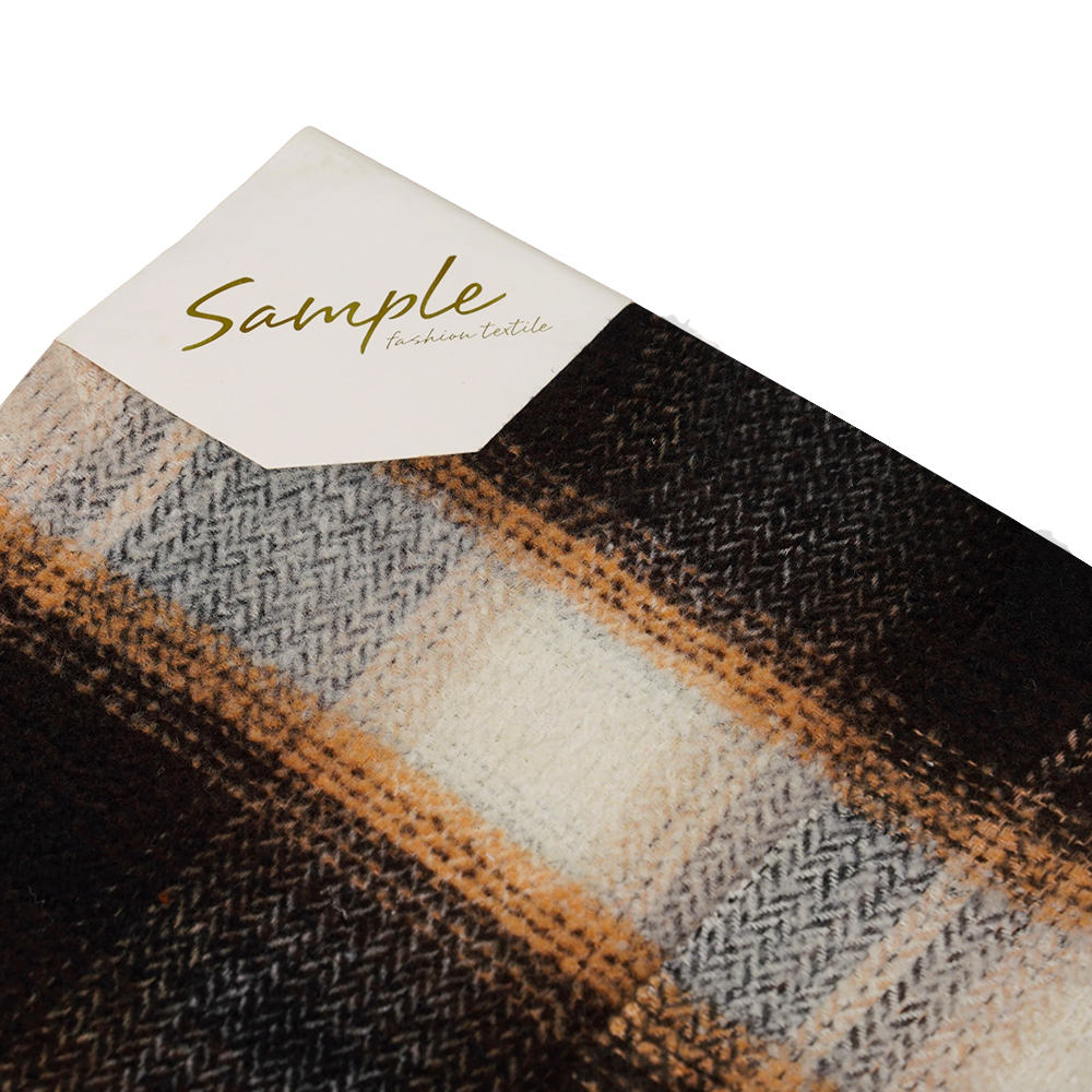 40 % villaa, 60 % polyesteriä, 540 G/M, mustavalkoinen, pyöreä Tweed-kangas, ML-8021071